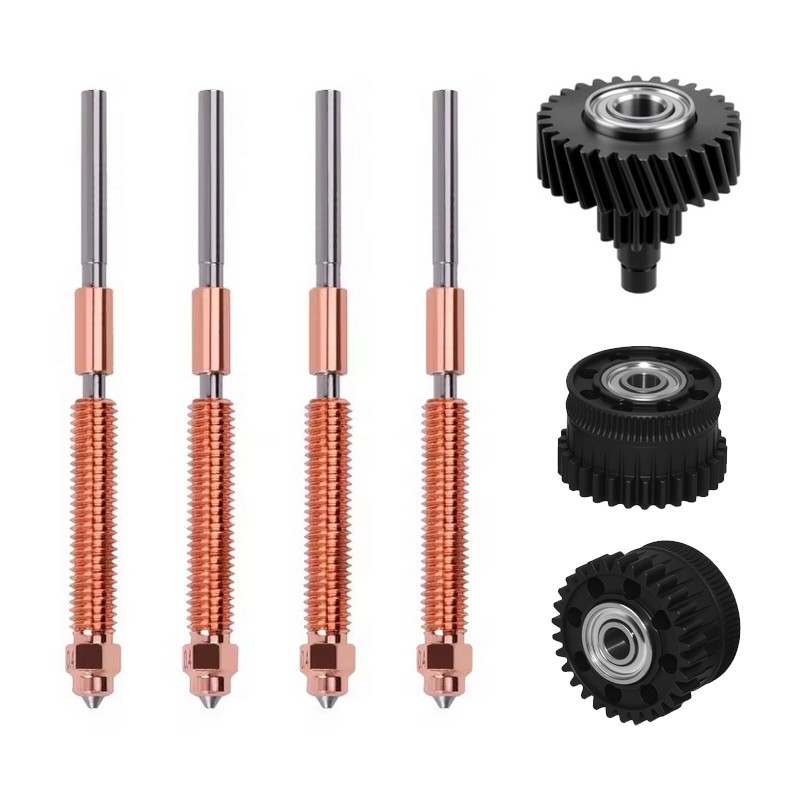 3D Printer for Creality K2/K2 PLUS/K2 PRO Reduction Helical Extruder Gear Nozzle