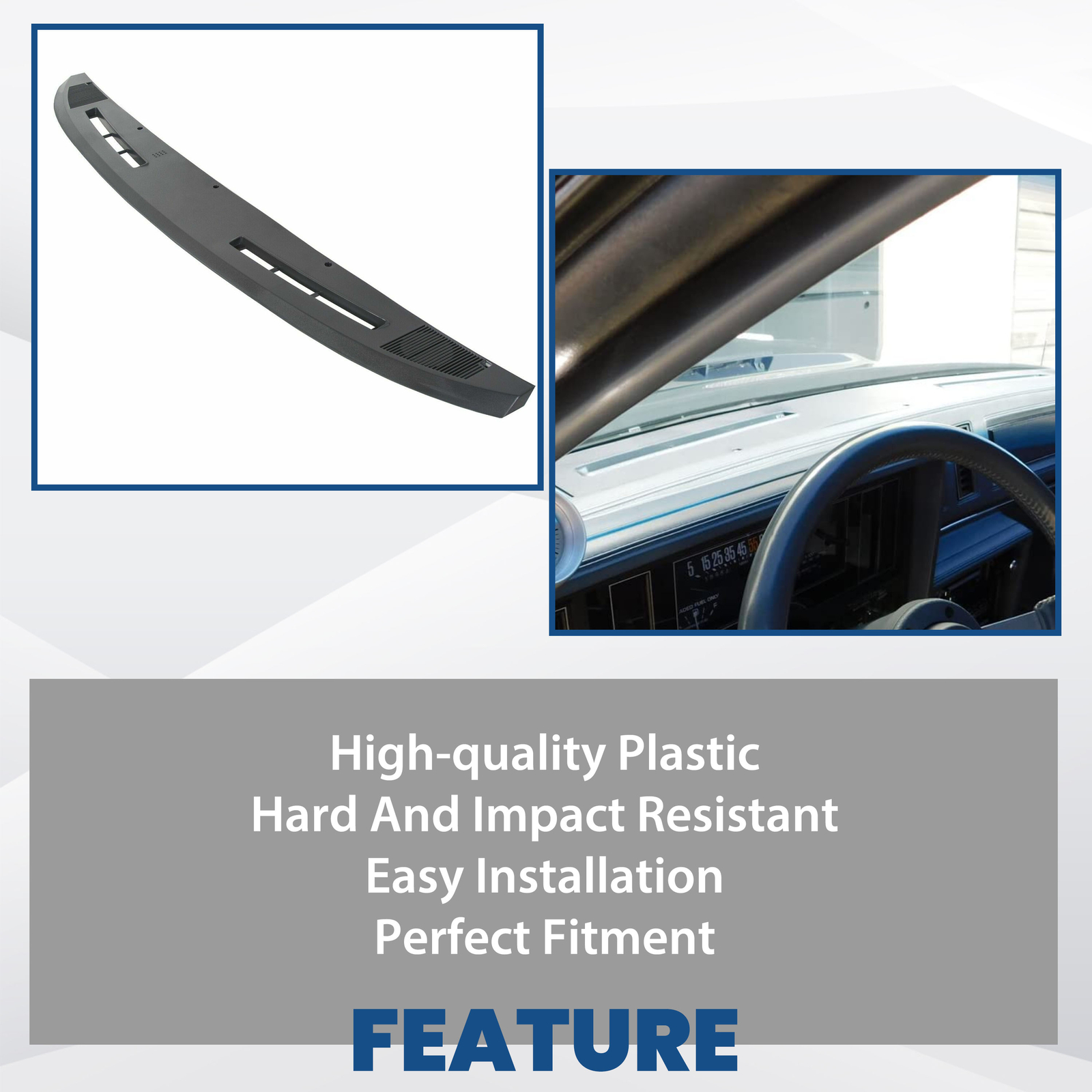 For 1978-1987 Buick Regal Grand National Upper Dash Panel Replace 25520629 Gray