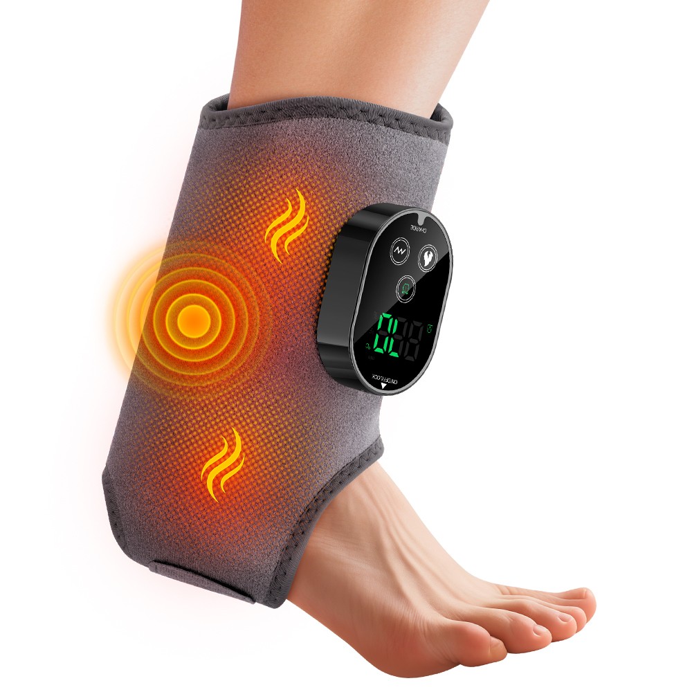 2x Red Light Therapy Ankle Massager Pain Relief 6Heating 3 Vibration Modes/Timer
