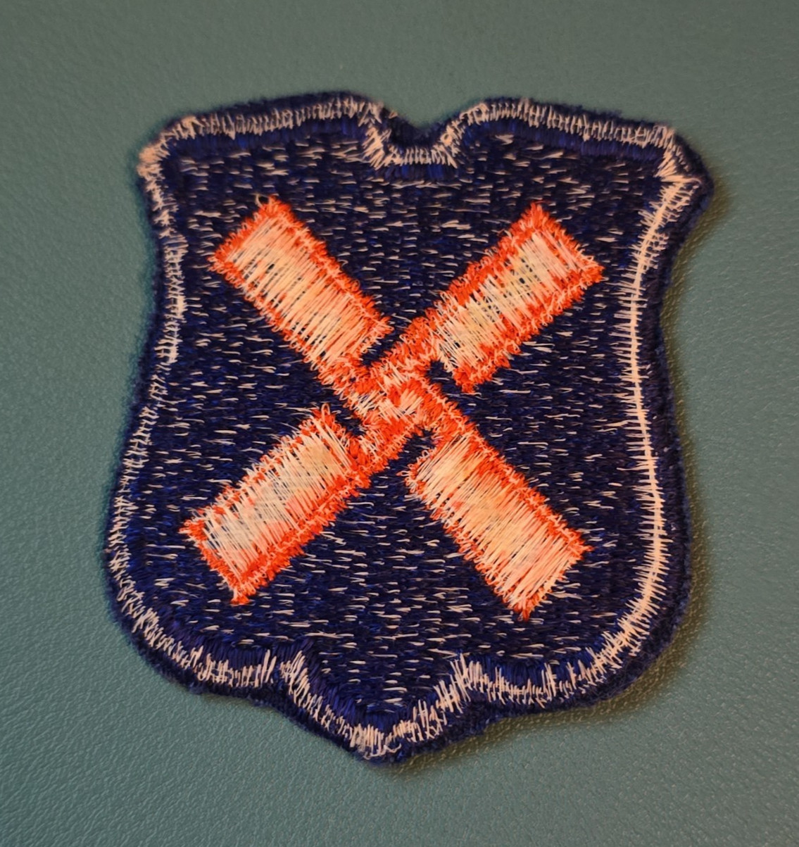 US Army 12 Corps-Cut Edge-Snow Back Patch-Vintage WW-II-No Glow-Superb