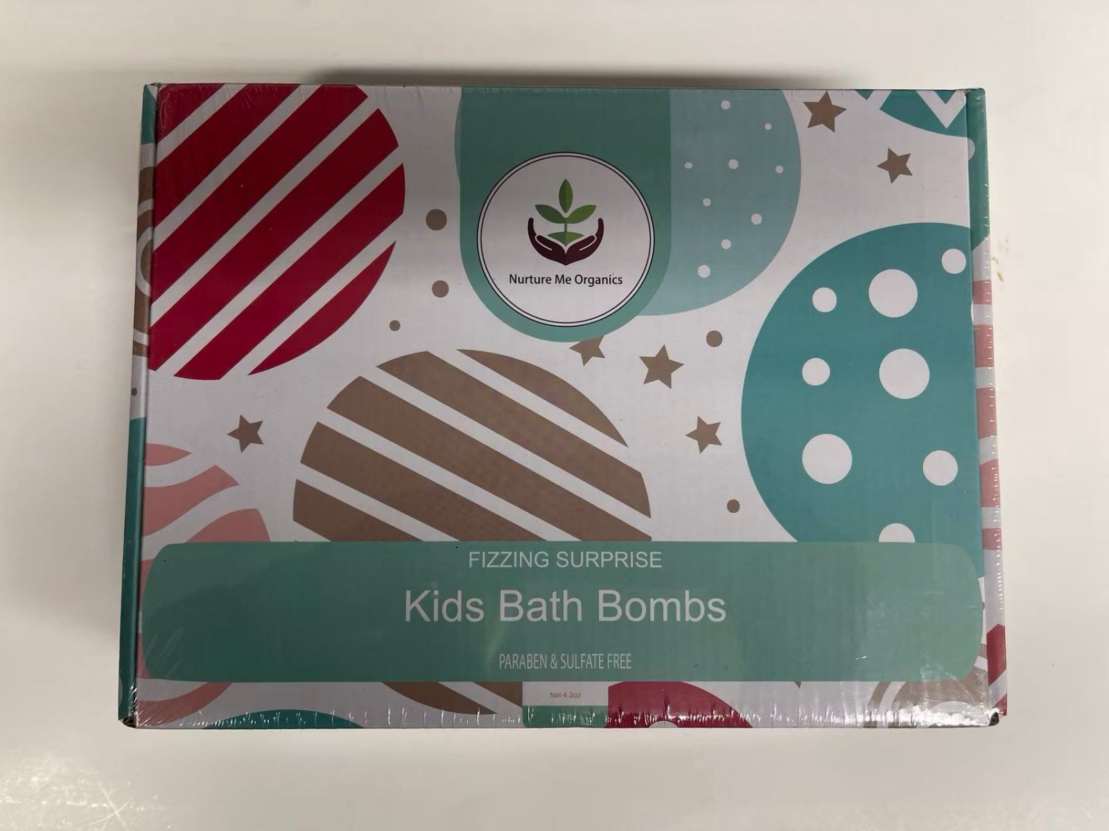 New 1-Box of Nurture Me Organics Fizzing Surprise Kids Handmade Bath Bombs 12pcs
