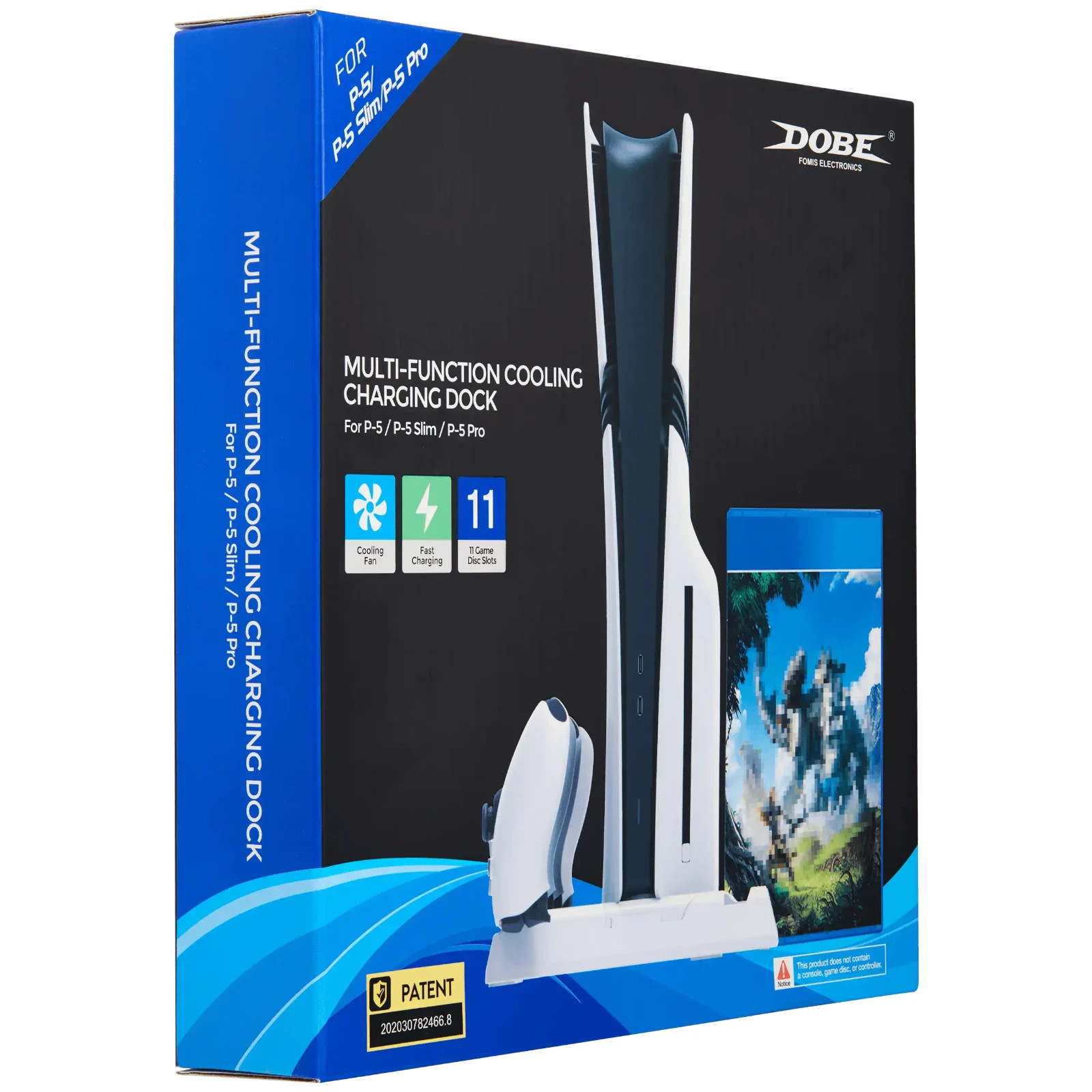 OEM DOBE Multifunctional Cooling Charging Stand for PlayStation 5/Slim/Pro
