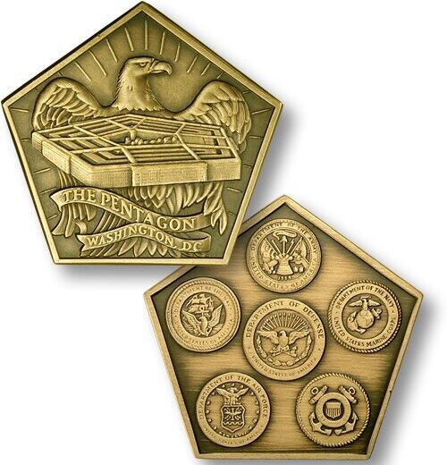 US Pentagon Eagle with 5 Seals - Bronze Antique COIN