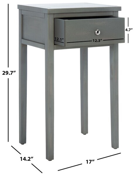 Safavieh ABEL NIGHT STAND W/STORAGE DRW, Reduced Price 2172751644 AMH6626A