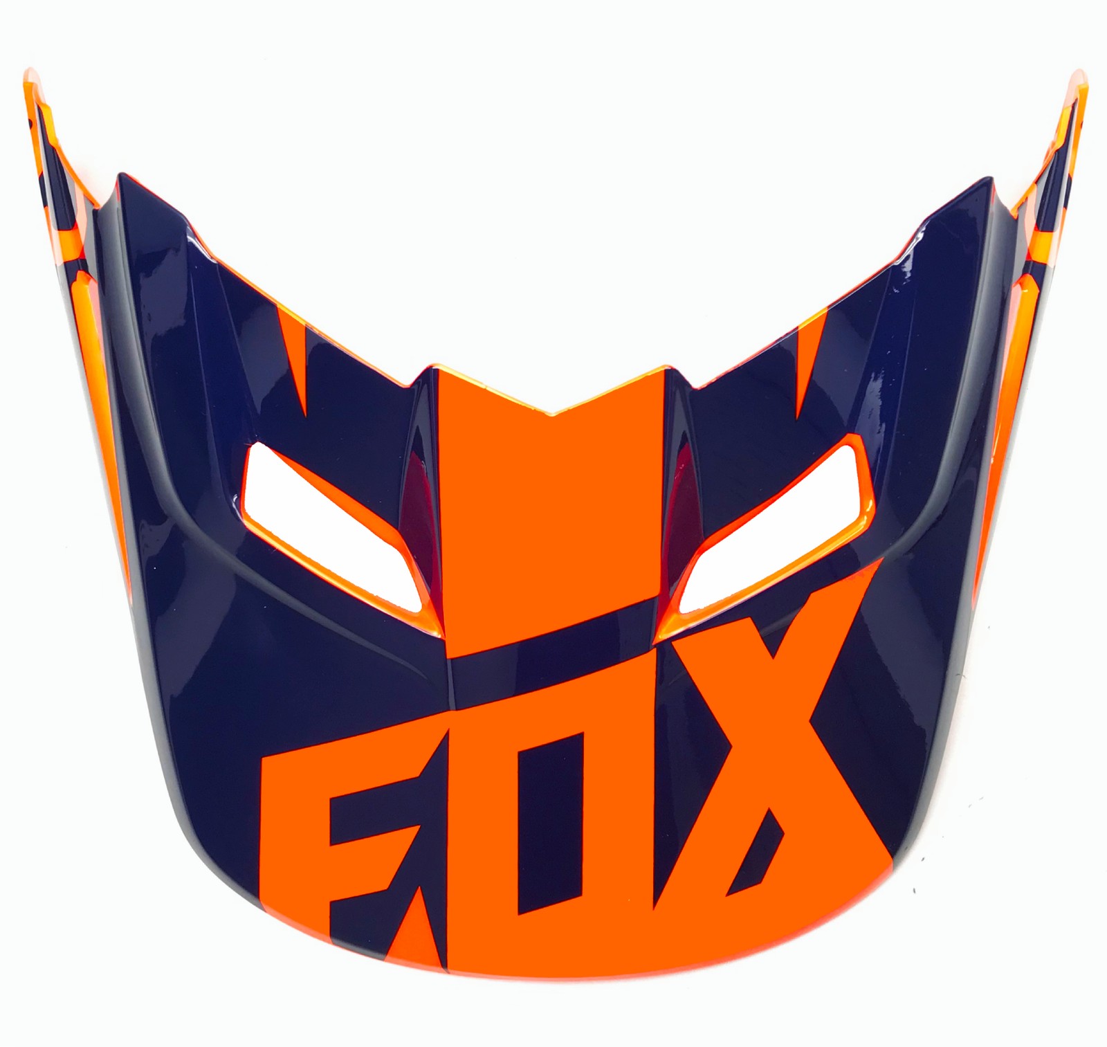 Fox Racing V1 Race Helmet Visor/Peak Orange/Blue