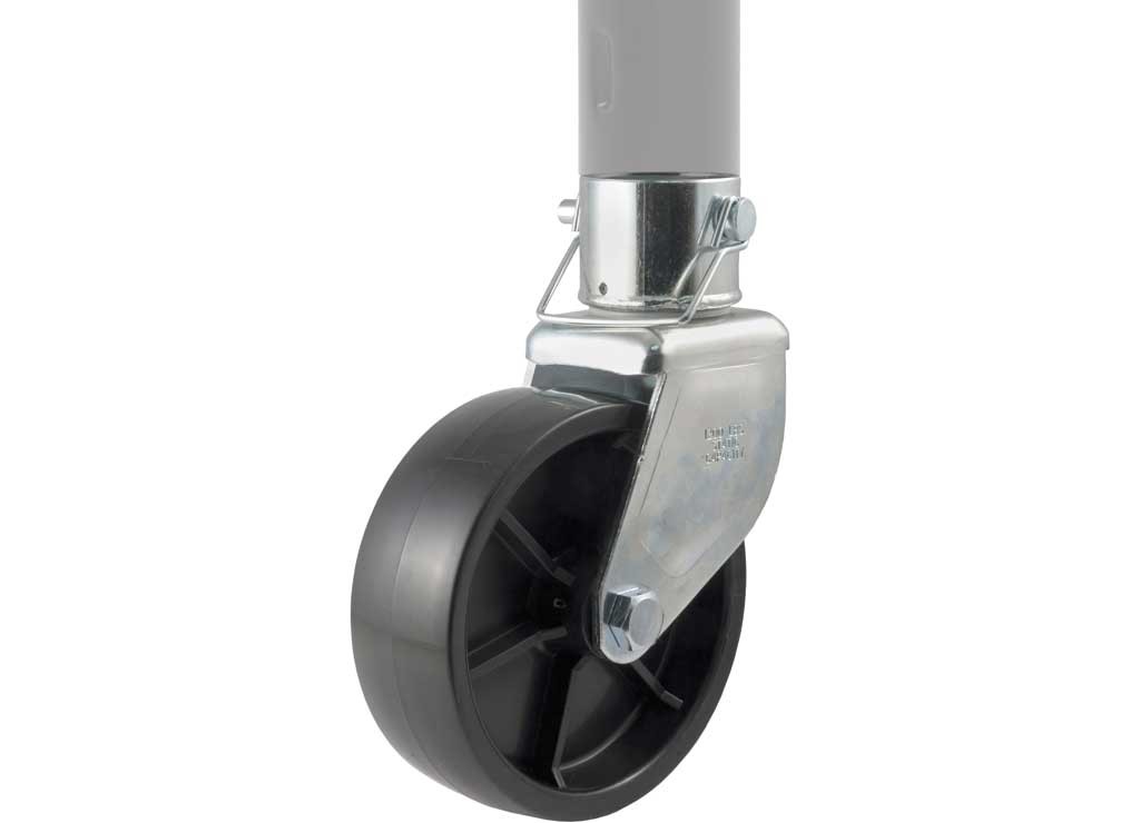 Curt 28277 Packaged Caster Assembly w/6" X 2" Poly Wheel For 2" Tube