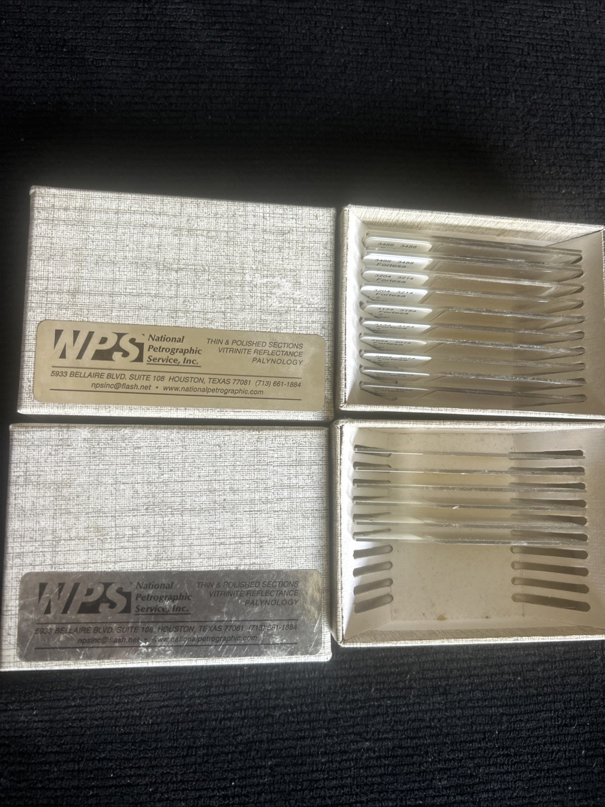 18 Fortesa And Horizon Microscope Slides