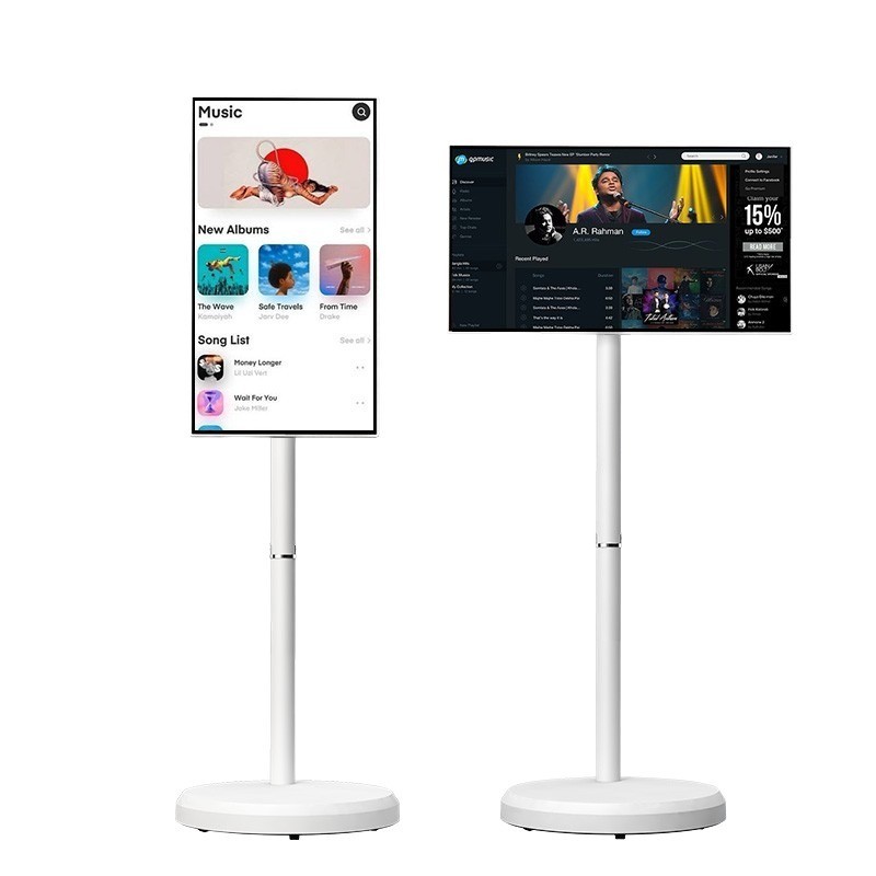 Viezo 32" 4K Touchscreen Portable Smart Display Rolling Stand Android New