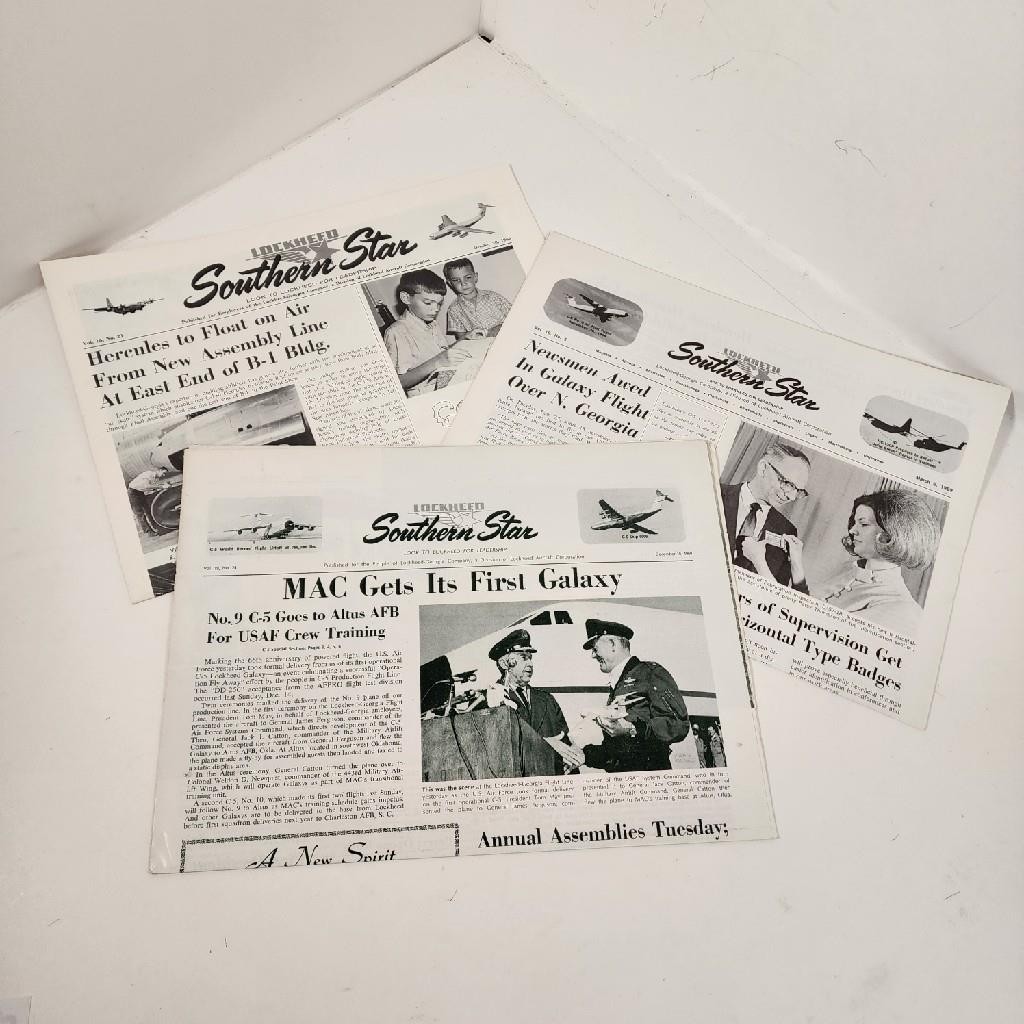 3 Lockheed Georgia Southern Star newspaper 1966 69 Lockheed airplane newsletter