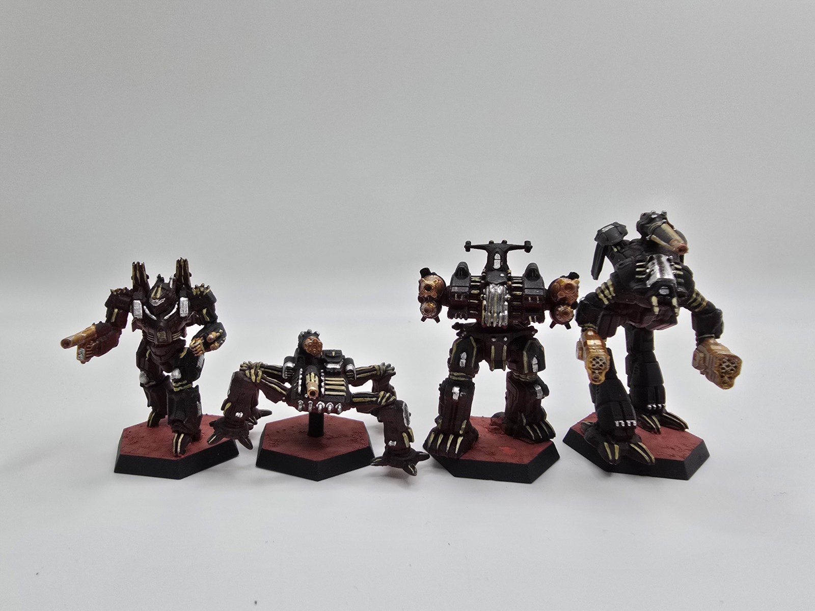 BATTLETECH Gothic 4 Mech Lance Black & Red Lot PRO PAINTED