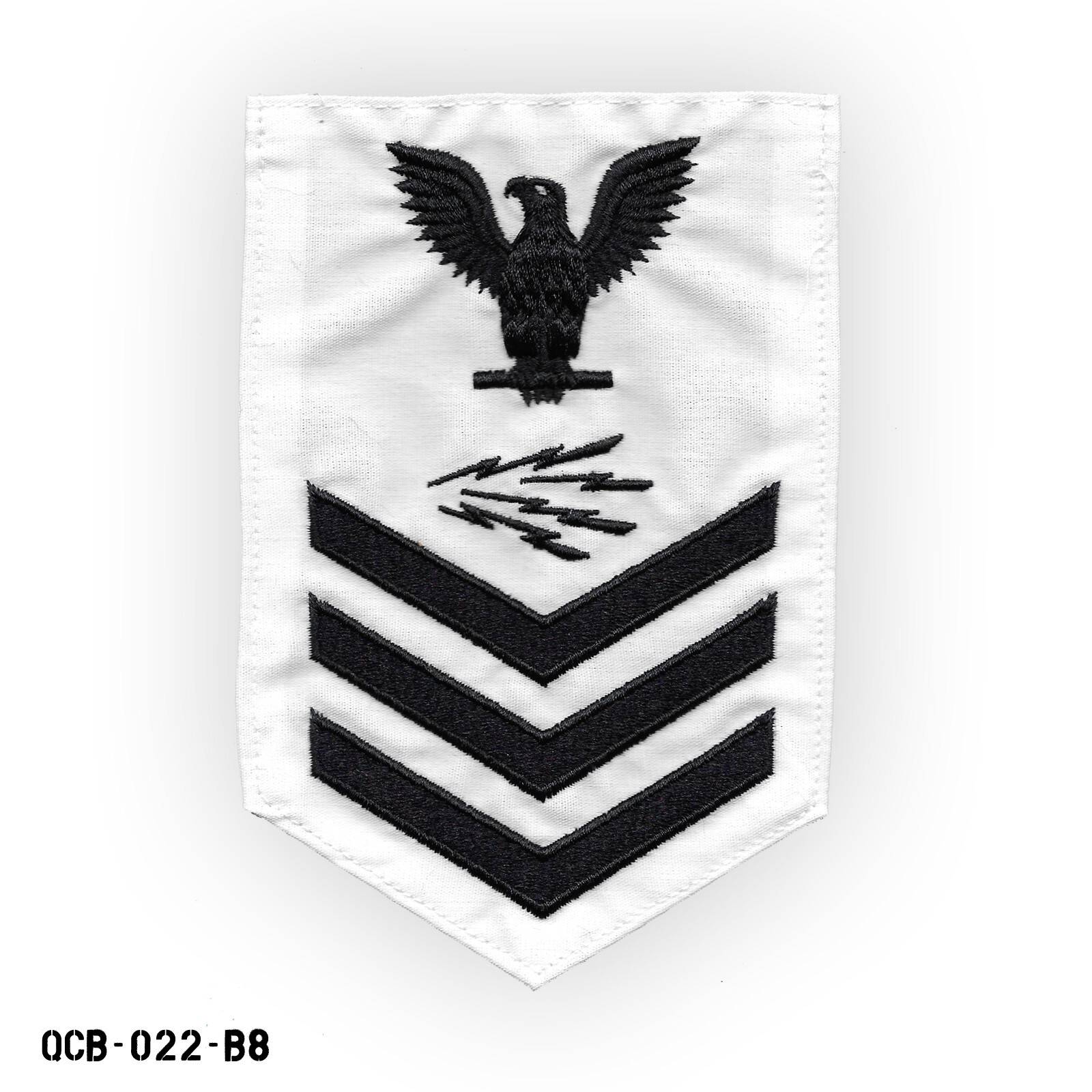 US Navy PO1 Petty Officer First Class Info Systems Tech ~ White Patch ~ Vanguard