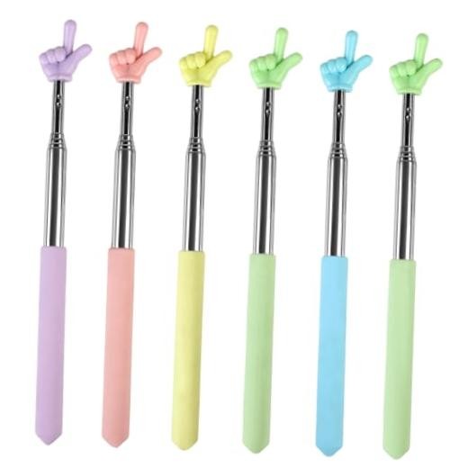 Azureal 6PCS Pointer Finger Stick, Extendable Colorful Finger Pointer Stick,