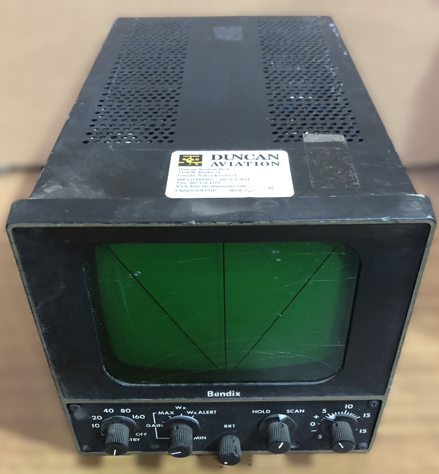 Bendix IN-132A Radar Indicator - P/N  4000764-3201