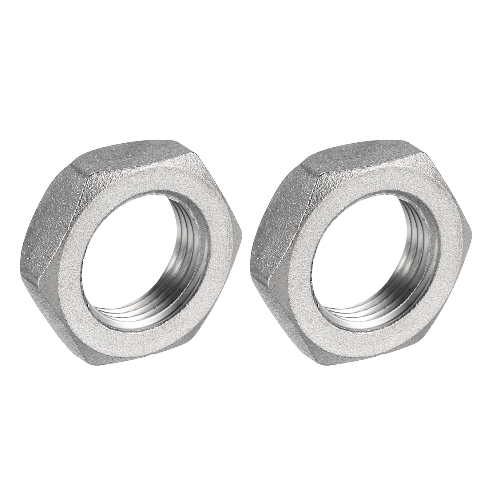 2Pcs Cast Pipe Fitting Hex Locknut Nut G 3/8" Female Thread DN10
