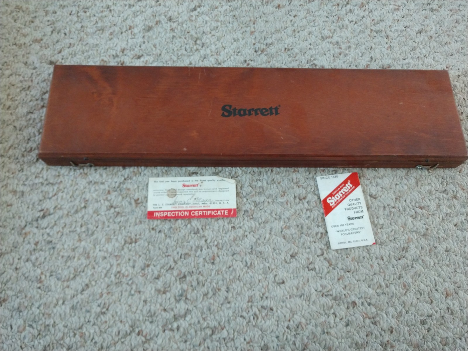Nice Starrett Inside Micrometer Model 823E Range 4-40" Machinist Tools w. Case