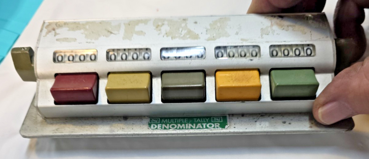 Multiple Tally Denominator 5-Button Mechanical Counter Unit B2