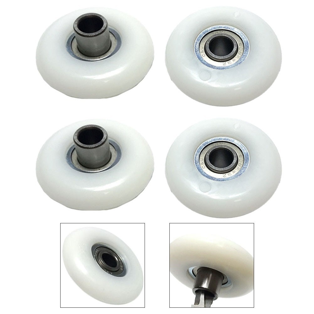 Robust Rowing Machine Seat Wheels Complete Set of 4 for Enhanced Performance
