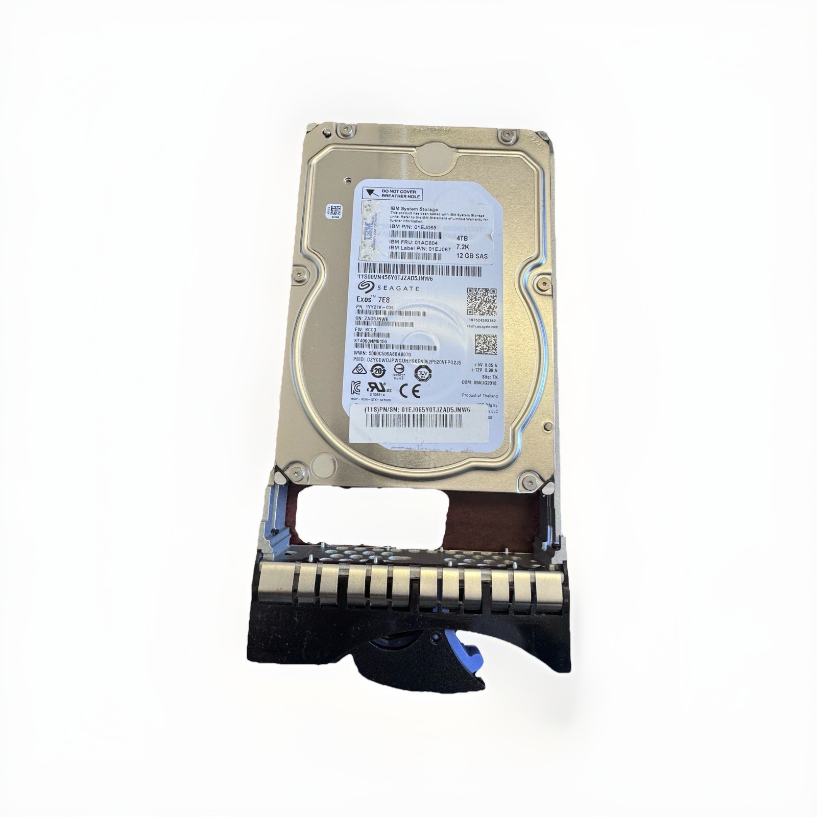 4TB SAS 12G 3.5 ST4000NM0155 IBM 01AC604 01EJ065 01EJ067 V5000 Gen2 HDD