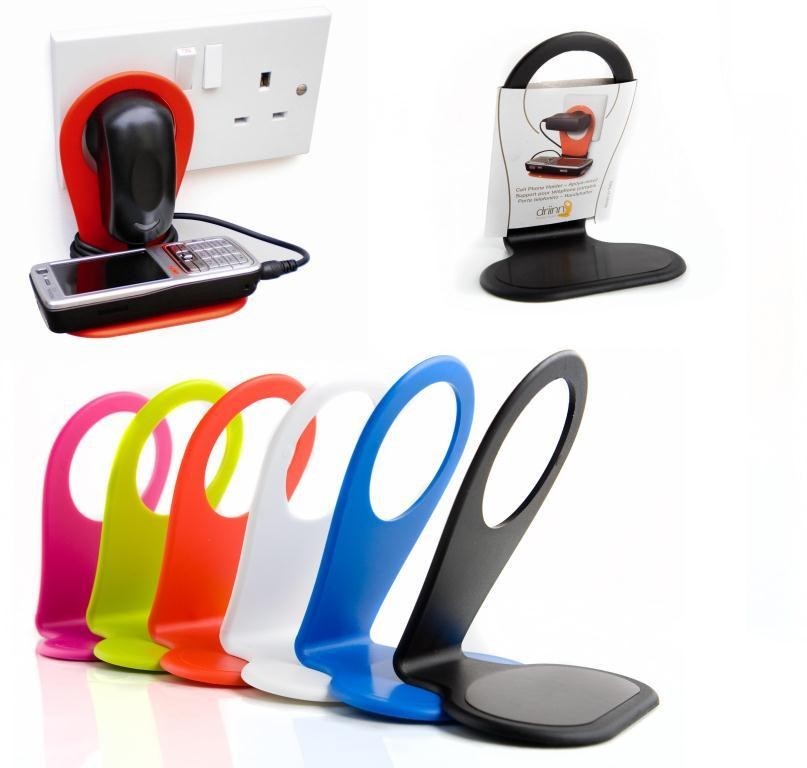 Kikkerland Driinn Cell Mobile Phone Charger Holder Cradle cord control/6 colors