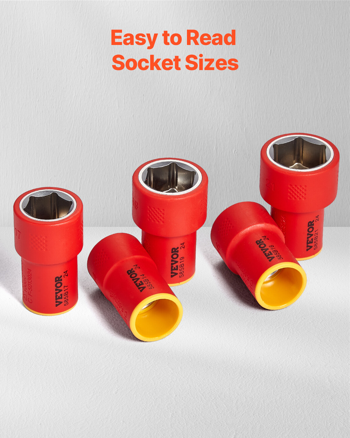 Insulated Socket Set 16-Piece Insulated Socket Tool with T-Handle Wrench 1000V