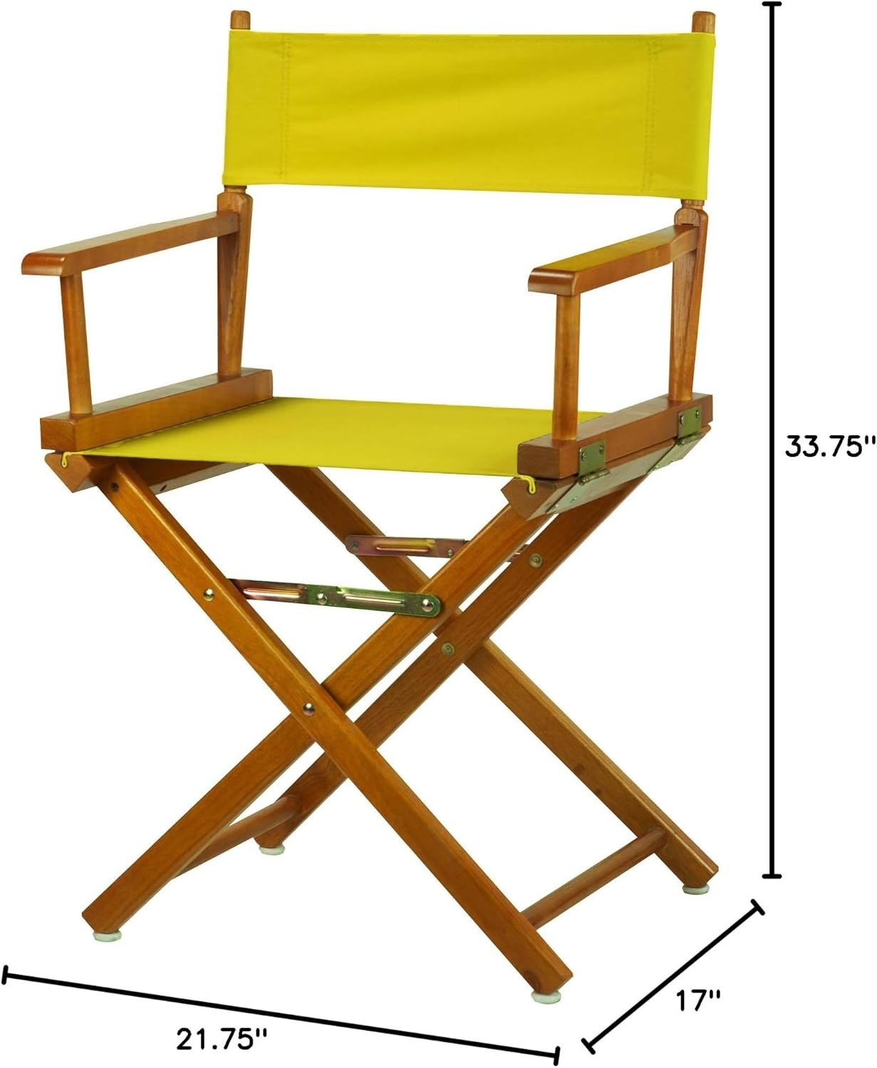 Director's Chair ,Honey Oak Frame/Yellow Canvas,18" Classic Height