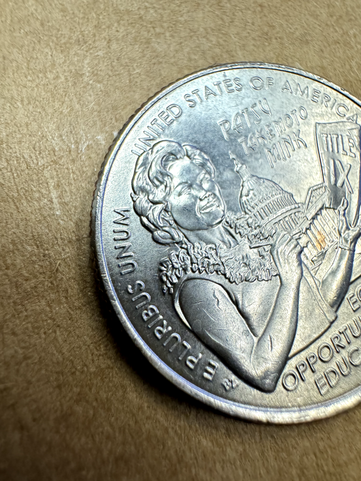 2024-P Patsy Takemoto Mink - DIE CLASH ERROR QUARTER - Beautiful Coin!