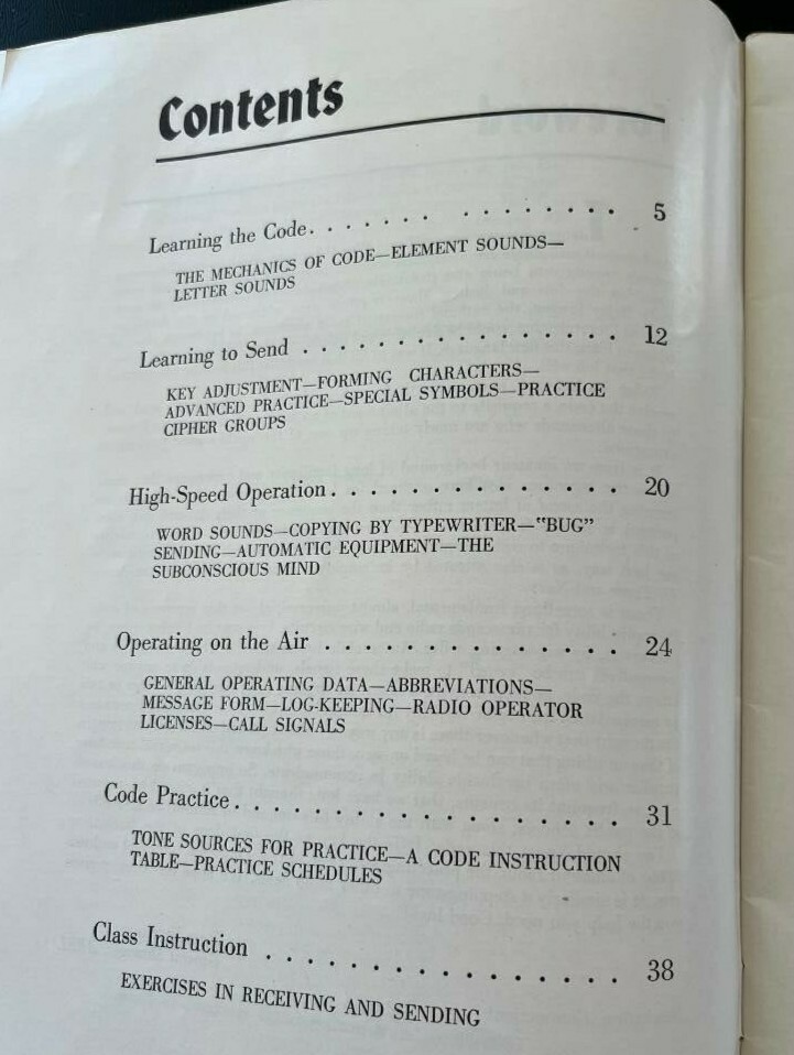 Vintage Instruction Manuel- Learning The Radiotelegraph Code - Tenth Edition