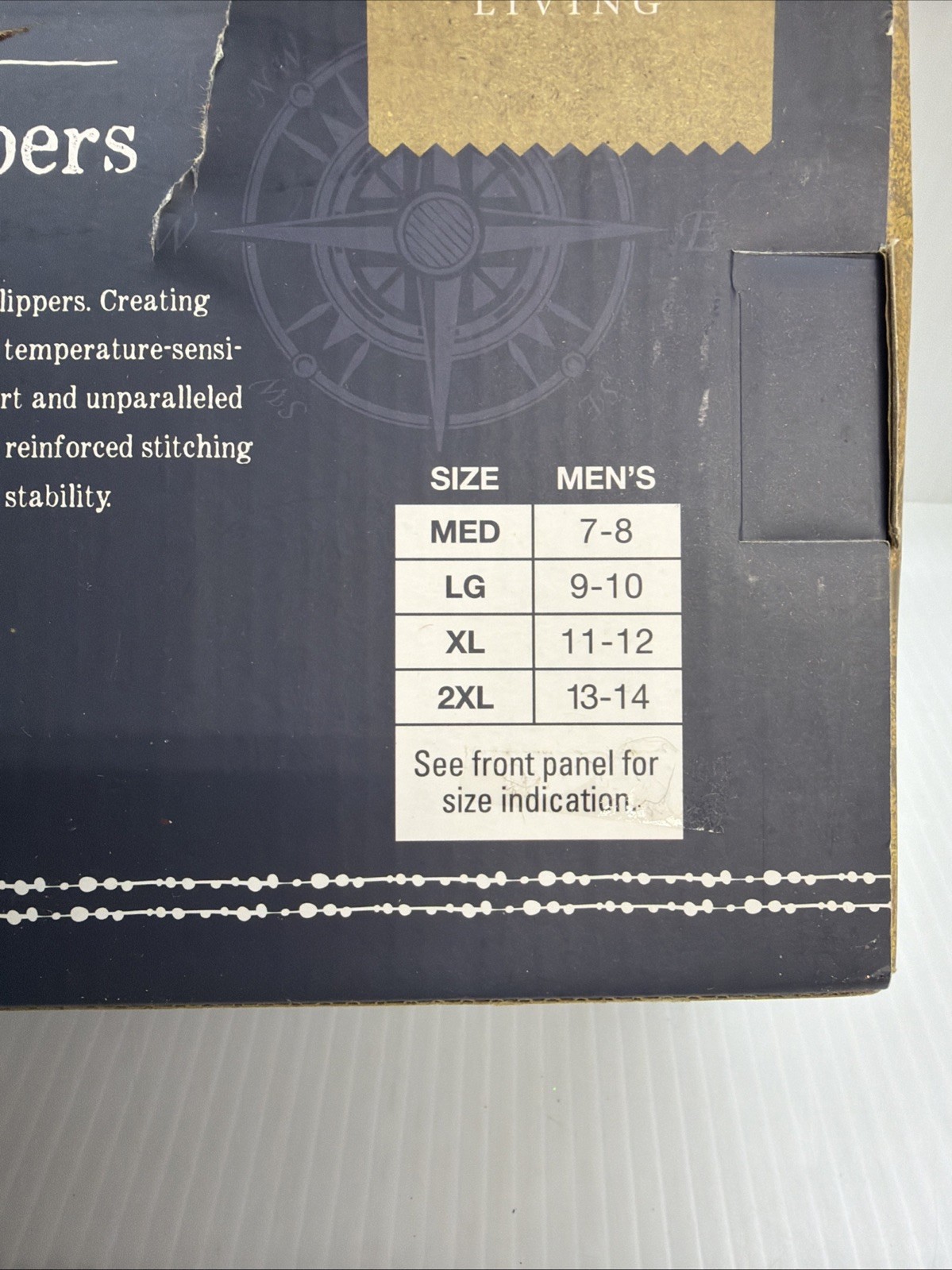 Loft Living Men's Ultra Soft Memory Foam Insulated Slippers XXL Gray