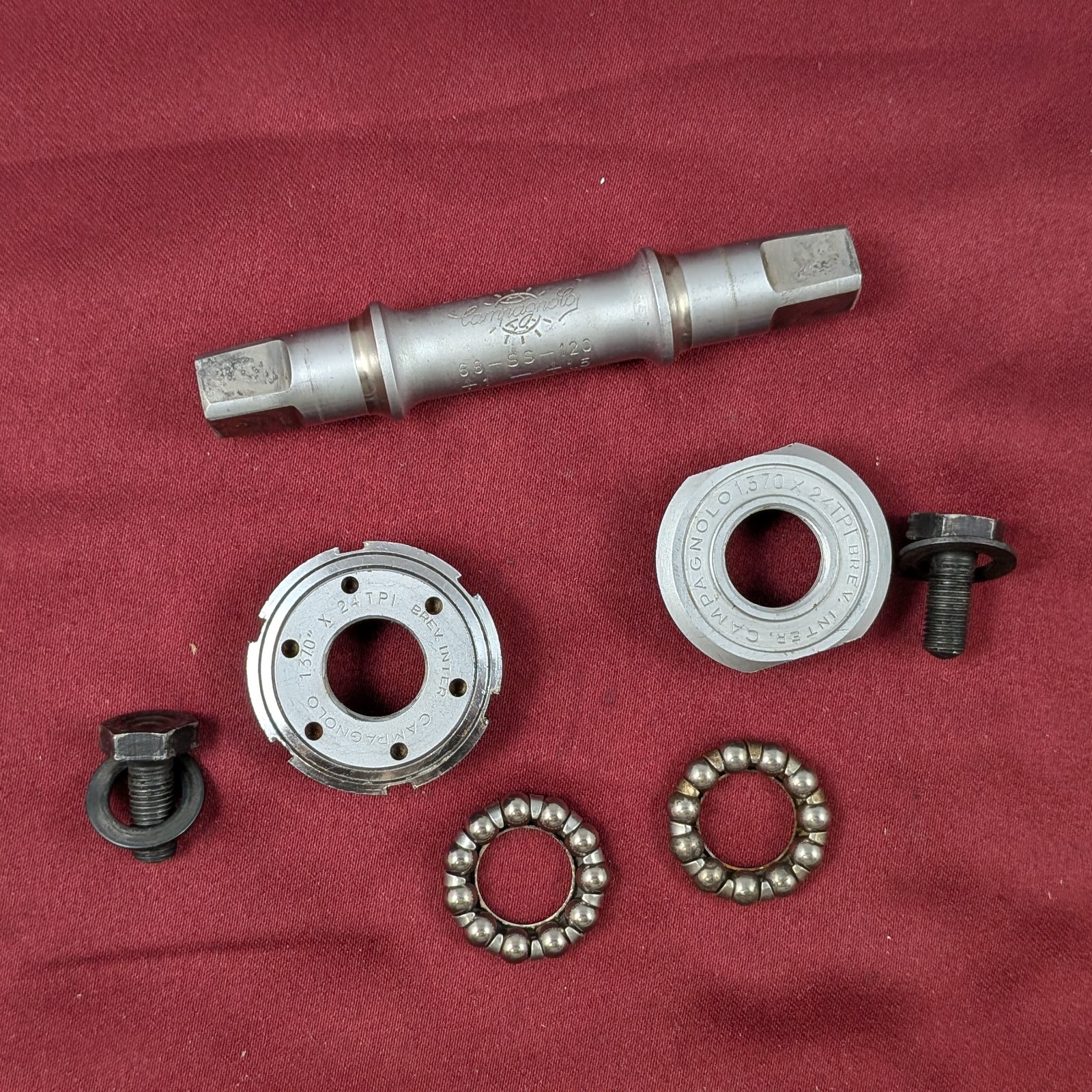 Vintage Campagnolo Nuovo-Record 68-SS-120 Bottom Bracket 112 English Thread