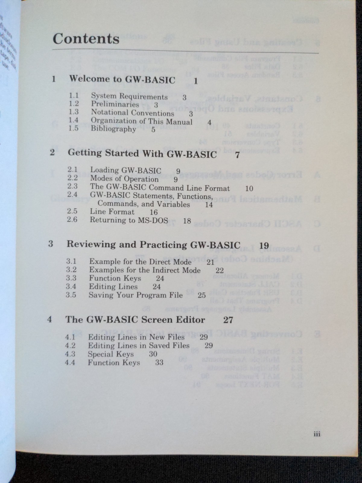 VINTAGE! GW-BASIC User's Manual Microsoft Corporation 1985