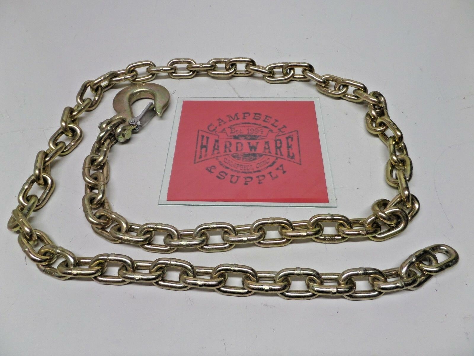 Auto Body Frame Machine Pull Chain 3/8" x 10' Grade 70 with 3/8 Clevis Slip Hook