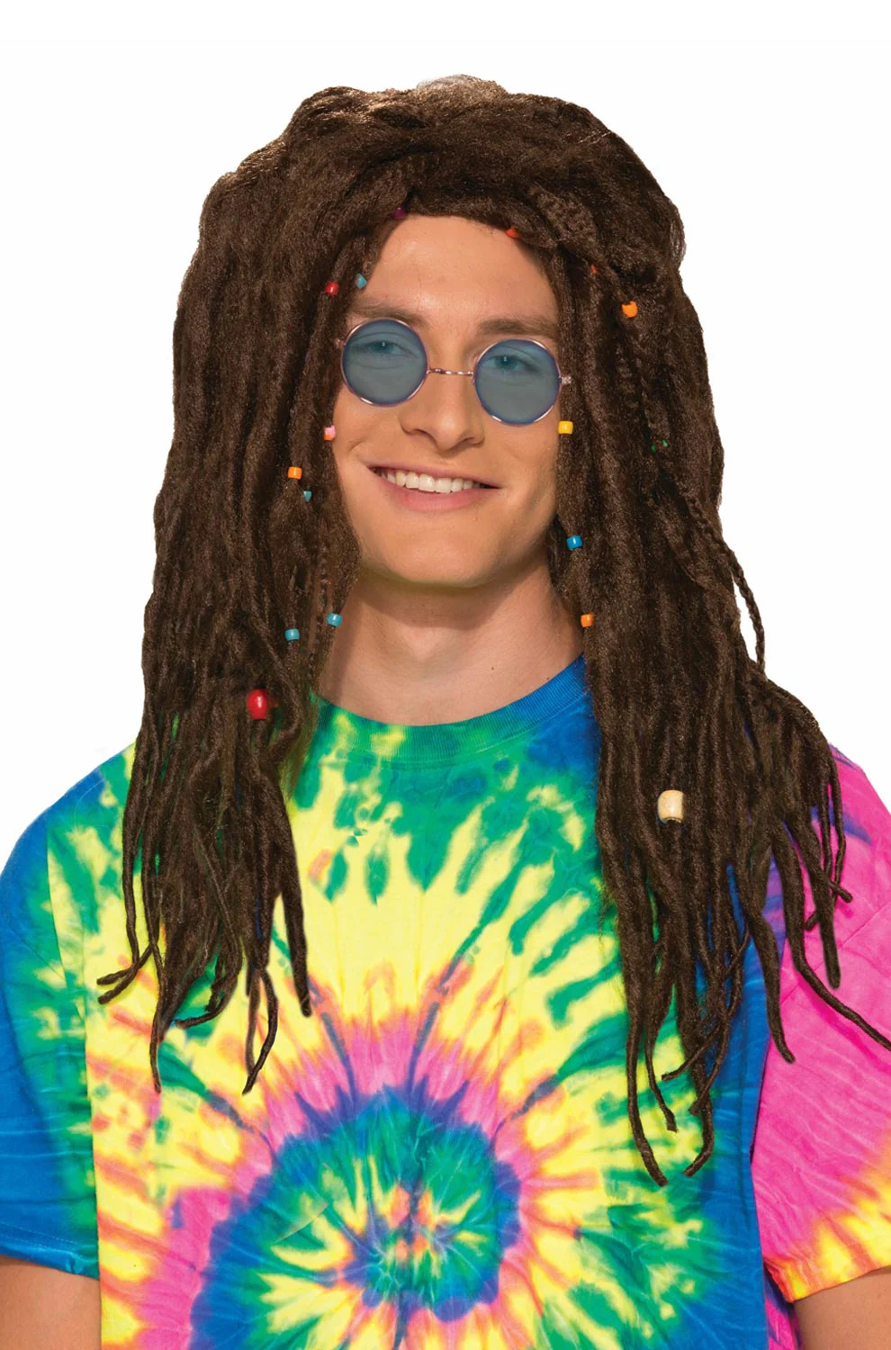 Brand New 1970's Free Love Hippie Dreads Adult Wig (Brown)