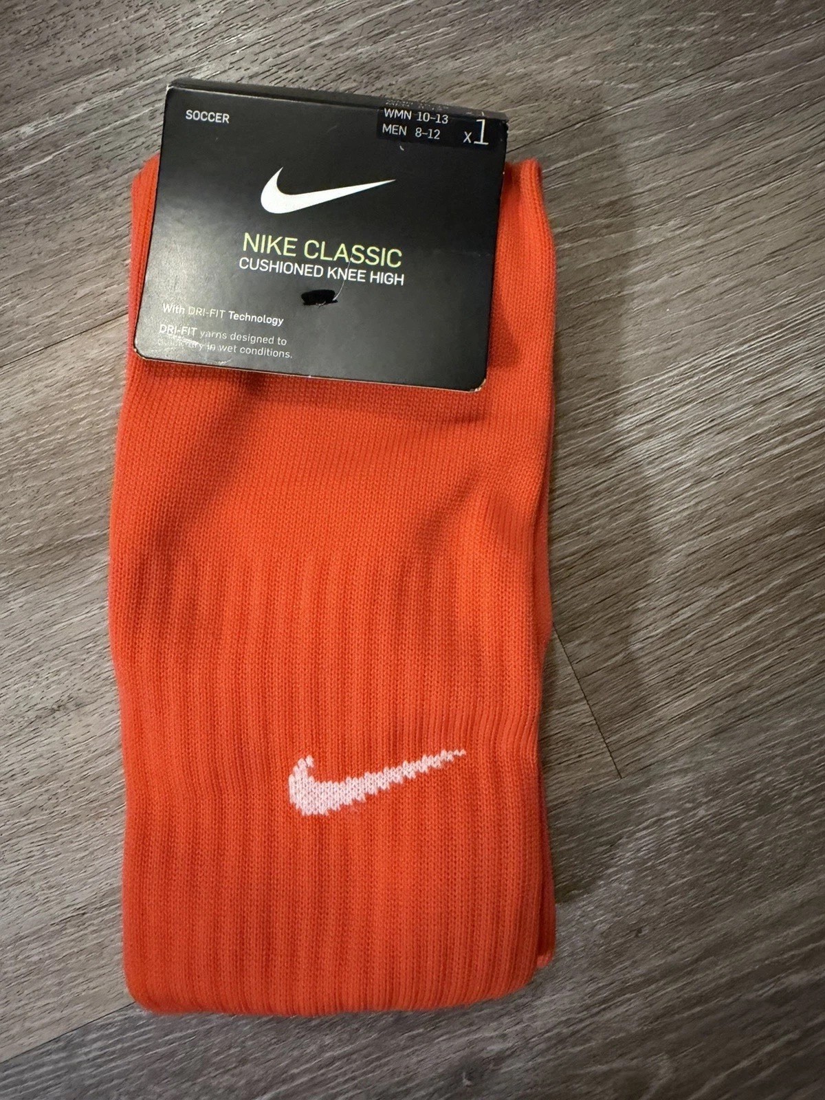 New Nike Orange Soccer Socks Unisex Men’s Woman’s Classic Cushioned Knee High