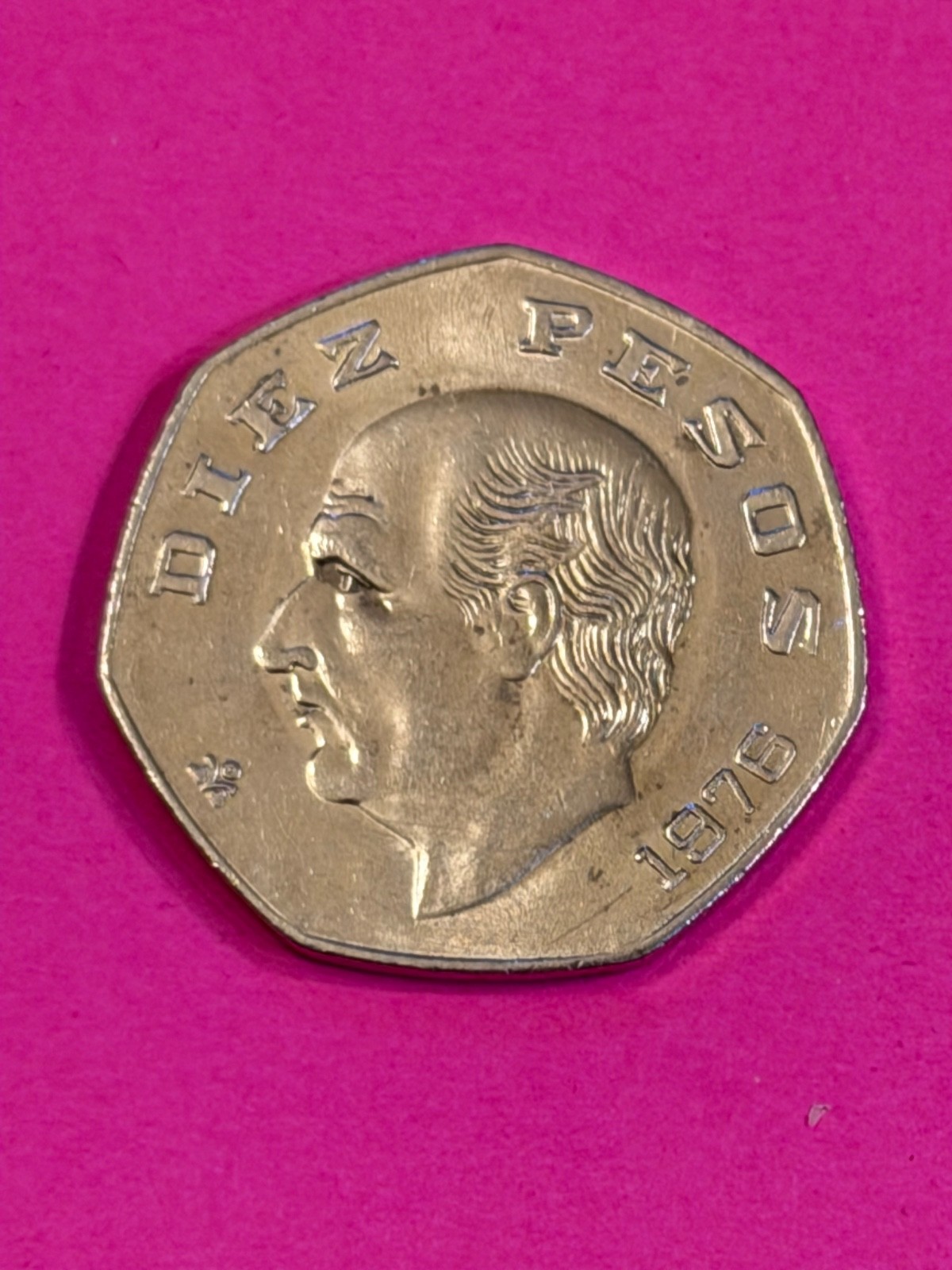 COIN MEXICO 1976 DIEZ PESOS  FREE SHIPPING