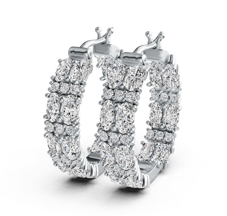 Sterling Silver Semi Mount Earrings Setting Oval OV 5X3mm