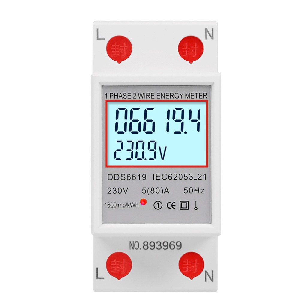 Digital Power Meter Energy Meter Installation Convenience KWh Consumption