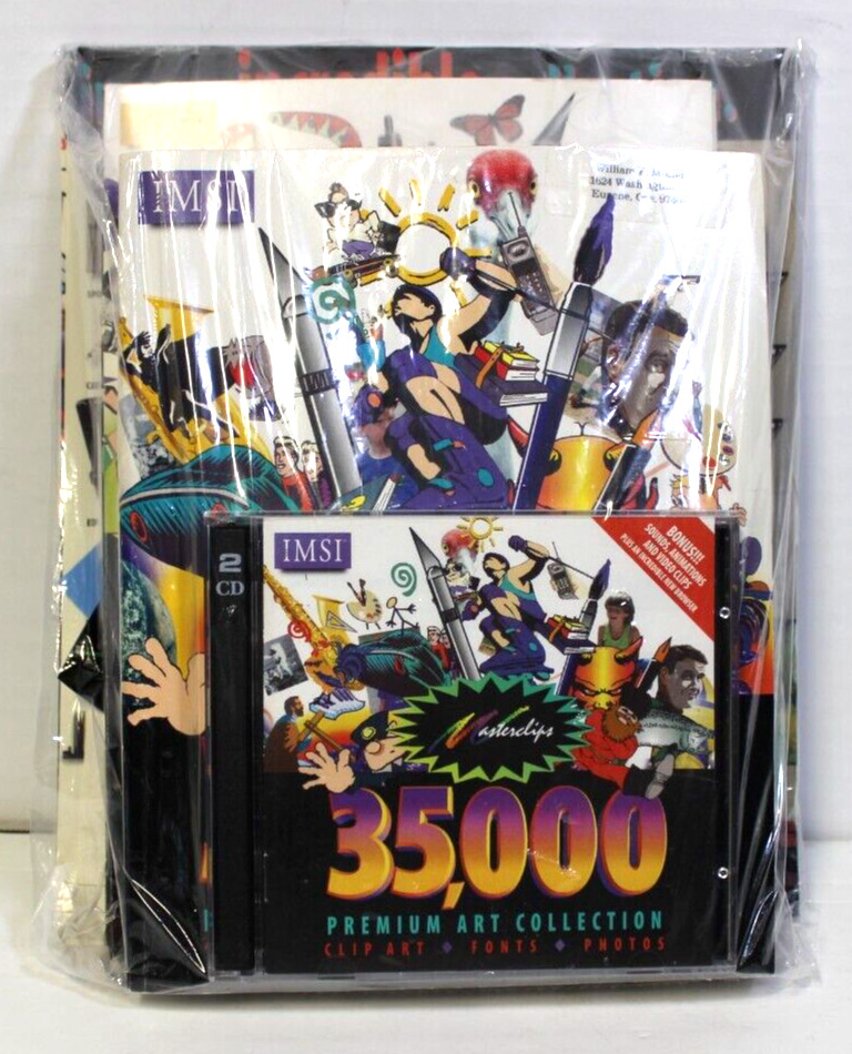 IMSI Clip Art 35,000 Premium Art Collection Art Fonts Photos 2CD