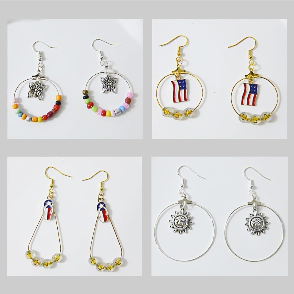 483Pcs Earring Making Kit with Beading Hoop Earring Finding Component