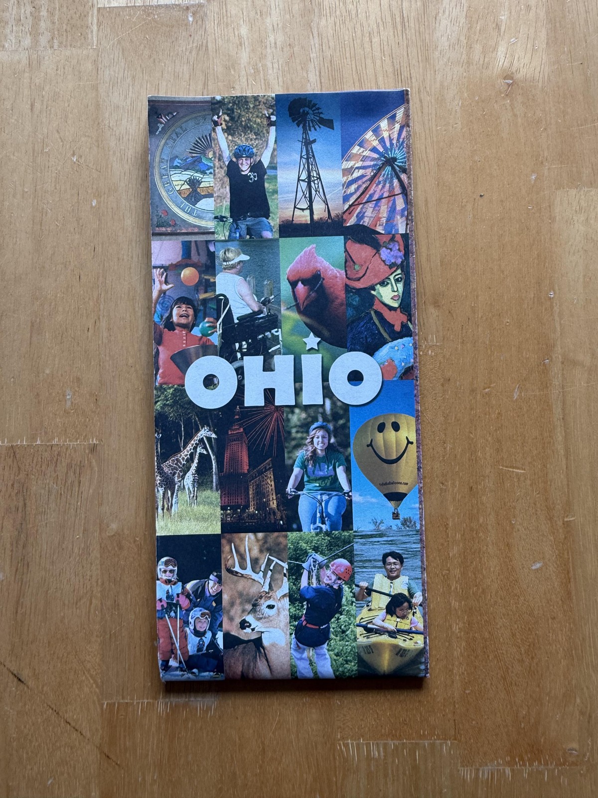 Ohio Official Transportation Road Map Travel Guide Folded Brochure USA