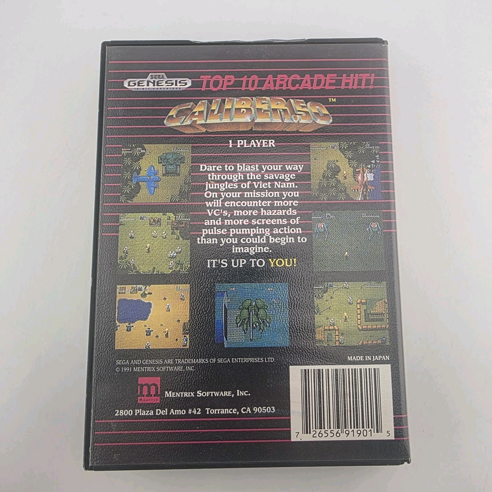 Caliber 50 Case (SEGA Genesis) Authentic BOX + Registration Card ONLY
