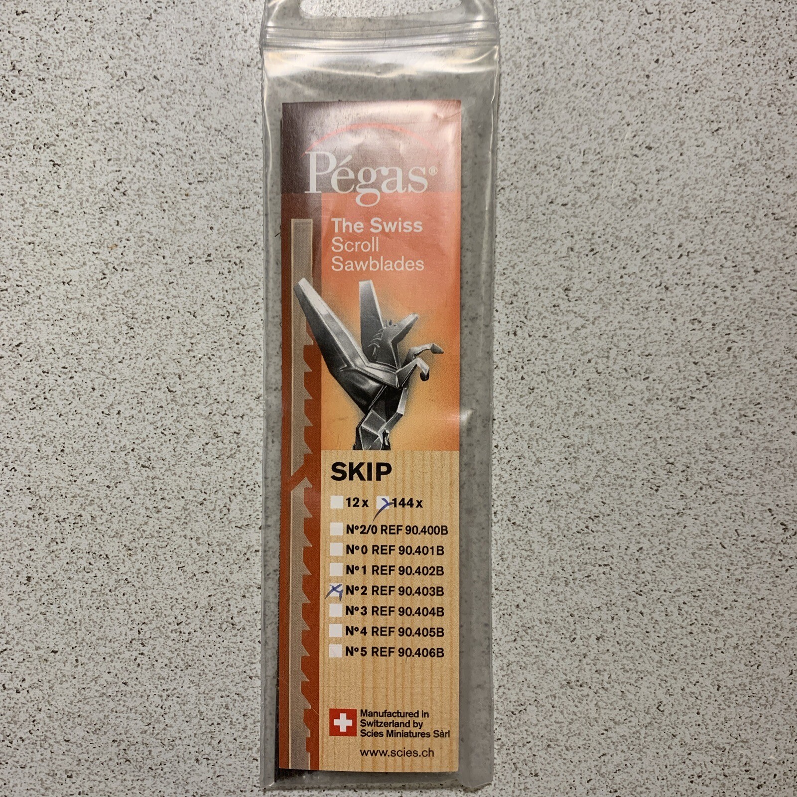 Pegas Skip Tooth Scroll Saw Blades Size 2, TPI 20 (1 gross)