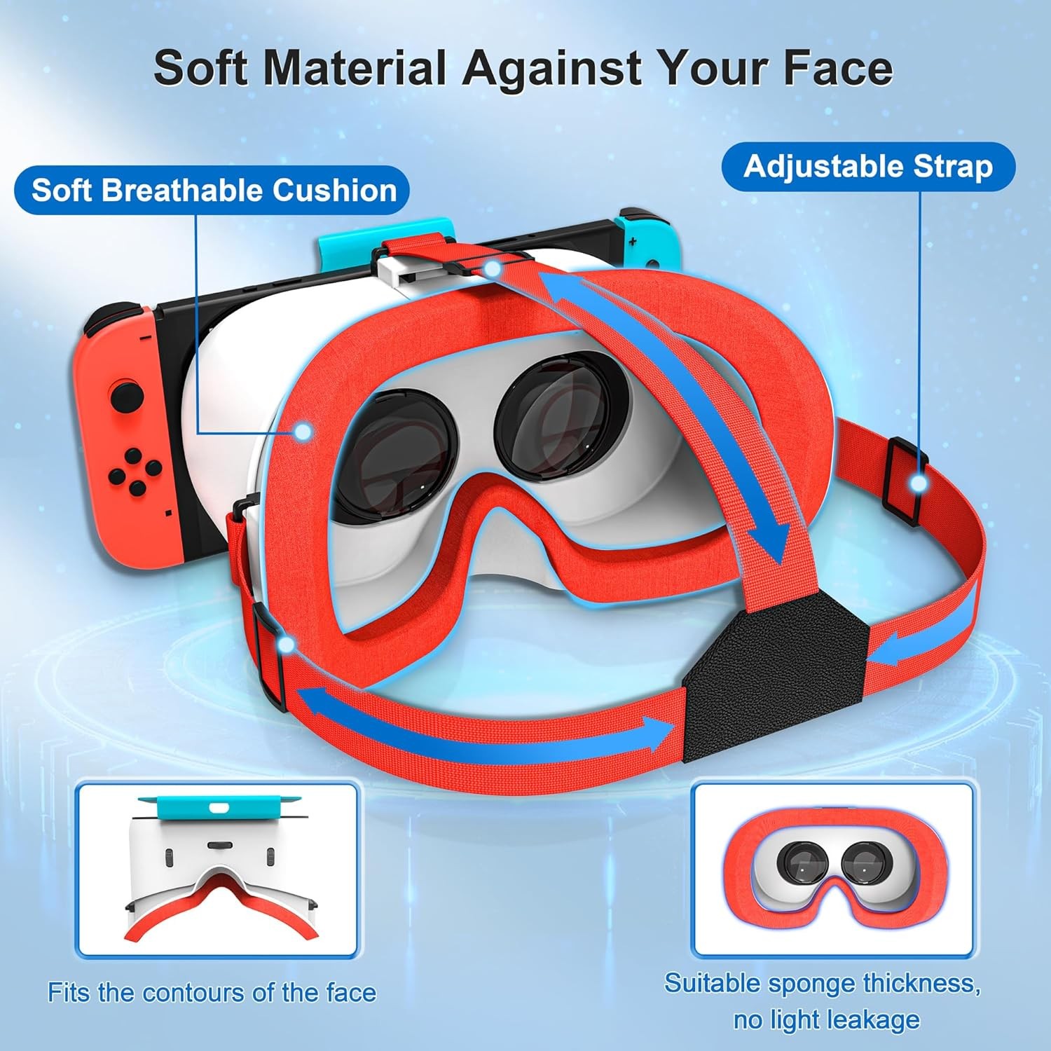 HD Adjustable Lens VR Headset For Nintendo Switch & Switch OLED Labo VR Kit