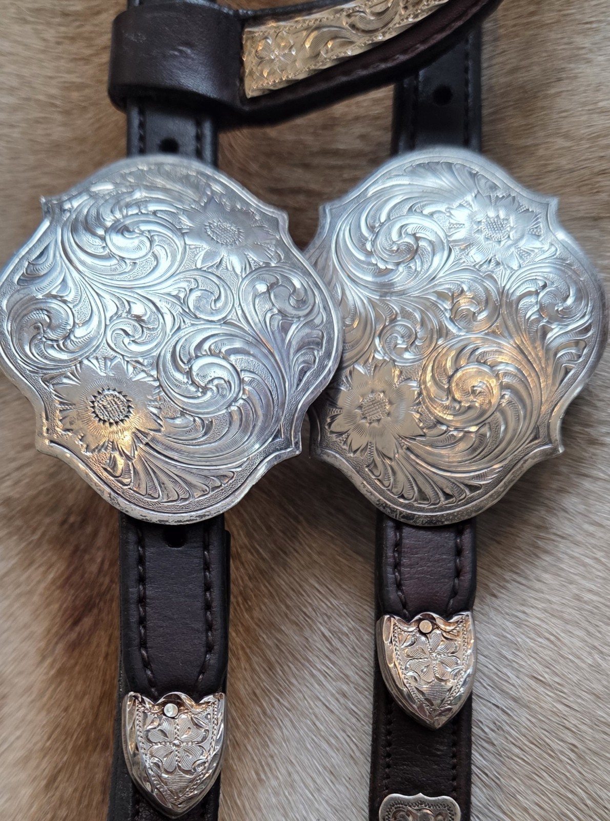 "MSI" VTG STERLING SILVER STATEMENT SHOW HEADSTALL EAR BIT CLIP BRIDLE