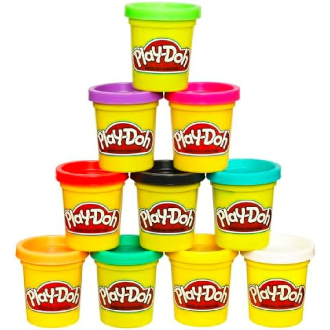 Play Doh Modeling Compound 10-Pack Case of Assorted Colors, Non-Toxic 2 Oz. Cans