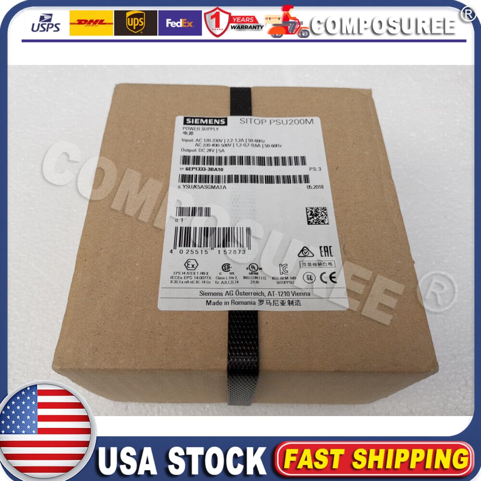 New In Box Siemens 6EP1333-3BA10 Power Supplyer Free fast shipping
