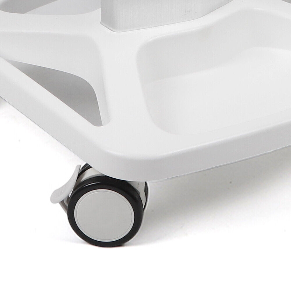 3 Tiers ABS Aluminum Alloy Medical Cart Mobile Lab Trolley Hospital Utility