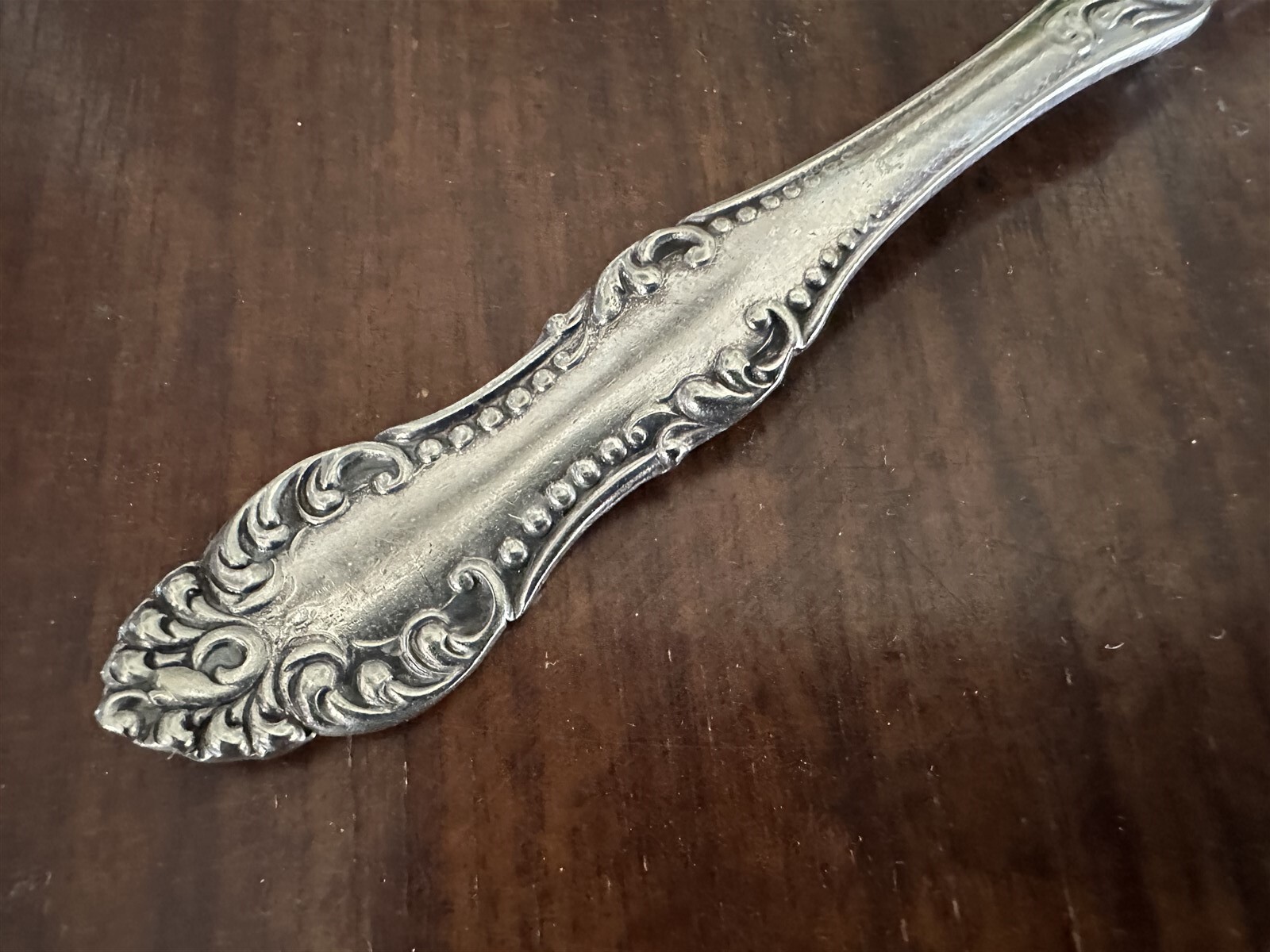 Rogers Flat Twisted Handle Master Butter Knife Carlton Pattern 1898