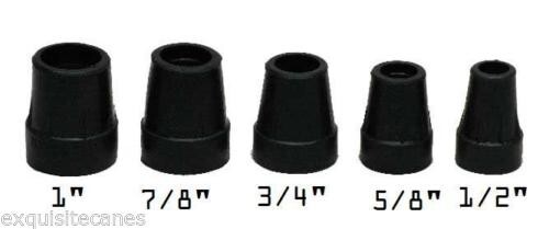 Set 2 NEW 5/8" 16mm Sturdy REPLACEMENT RUBBER TIPS FOR WALKING CANES STICKS CANE