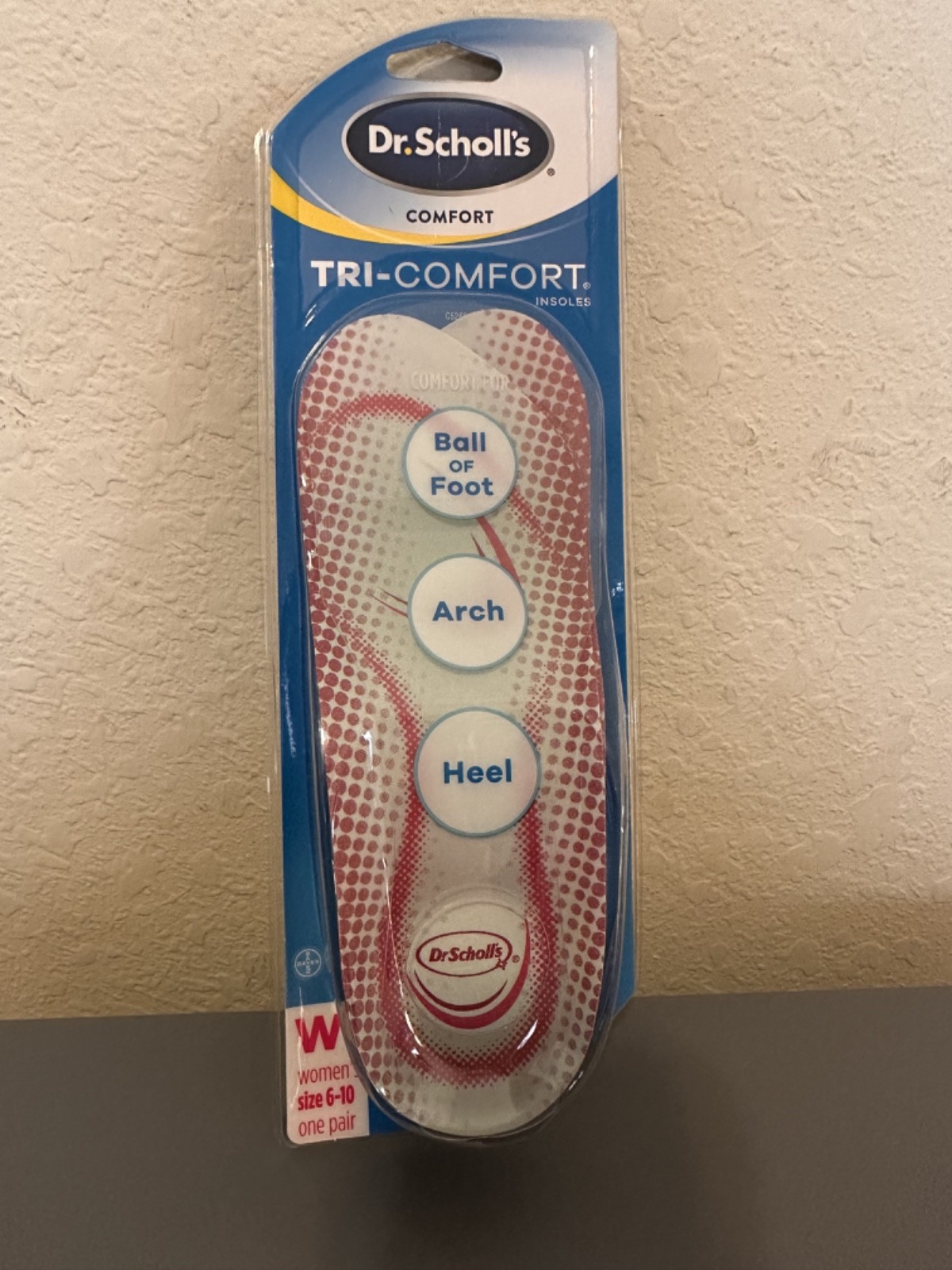 Dr. Scholl's Tri-Comfort Insoles Women's Size 6-10 Foam - 1 Pair NEW Sealed