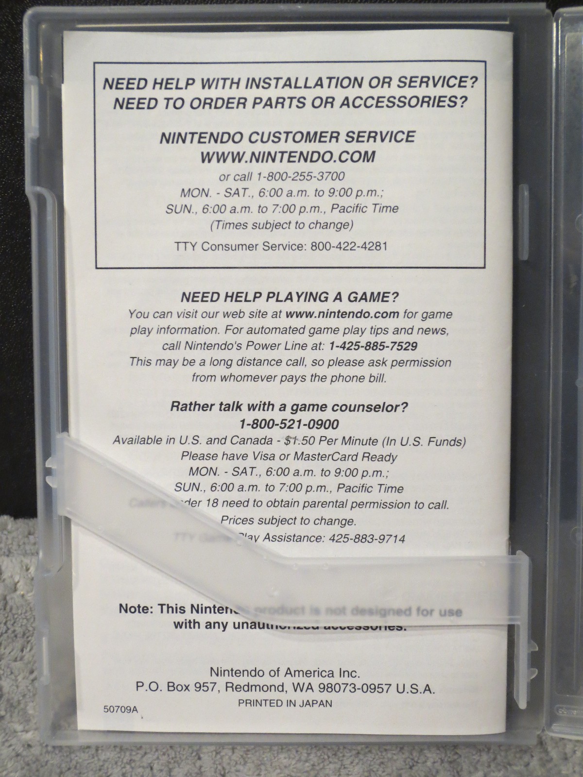 Nintendo GameCube Gameboy Player Start-Up Disc with Manual & Memory Card- Tested